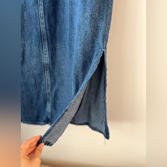 7 For All Mankind DENIM MIDI SKIRT IN BLUENOTE size 28 - Picture 10 of 16